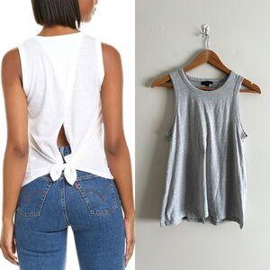 J. Crew Tie-back tank top in gray (Size M)